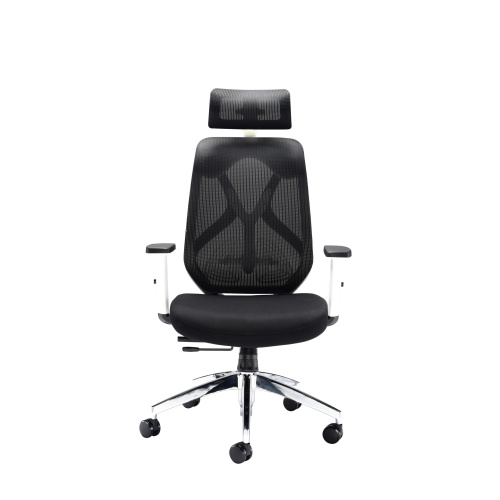 <h5>Maldini High Back Mesh Chair White Plastic And Black Mesh - Image 2