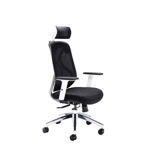 <h5>Maldini High Back Mesh Chair White Plastic And Black Mesh - Image 3