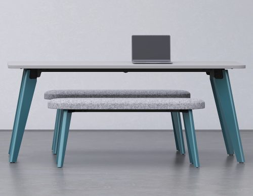 <h5>Rectangular Poseur Height Tables with Coloured Wood Tapered Leg - Image 15