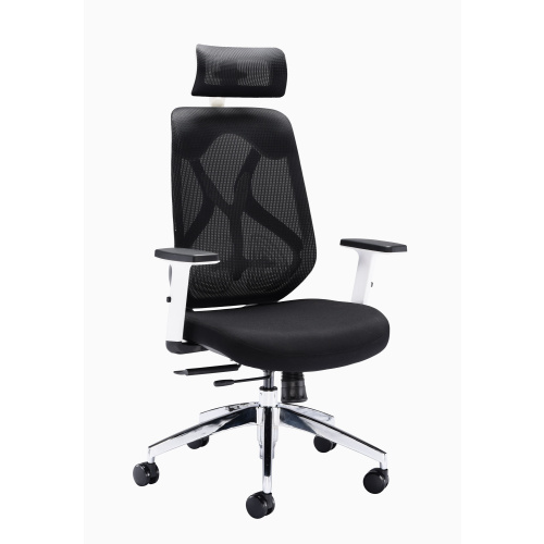 <h5>Maldini High Back Mesh Chair White Plastic And Black Mesh