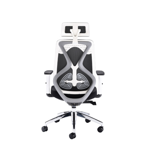 <h5>Maldini High Back Mesh Chair White Plastic And Black Mesh - Image 4
